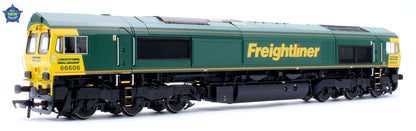 Pre-Owned 50-002 Class 66/6 66606 Freightliner Green Diesel Locomotive - DCC Sound