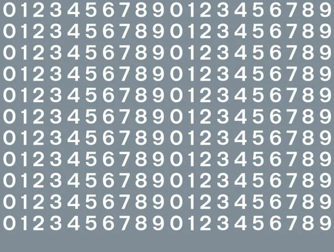 Numeric/alphabet sheet: white BR numbering (4mm high) Waterslide Decals