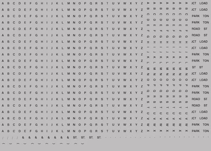 RT-ALL-0043 RAILTEC all-0043 Alphabet sheet: black BR lettering (1mm high)