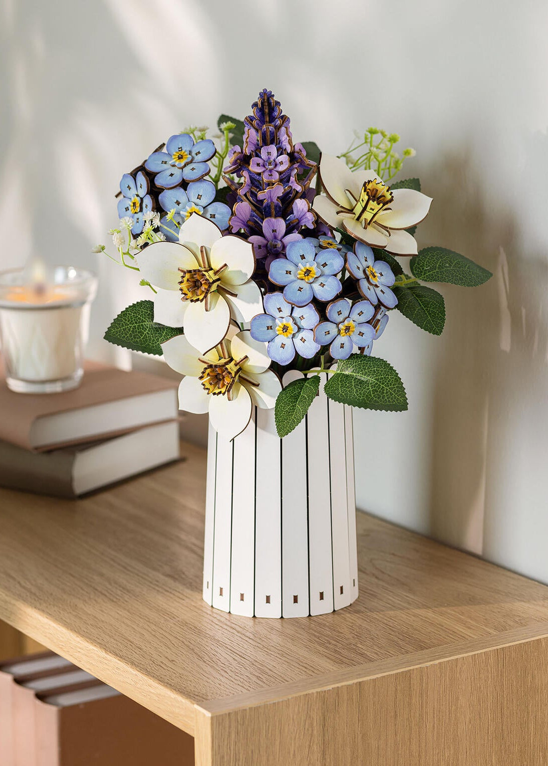 Blossom Festival Creative Wood Art Flowers Model Kit