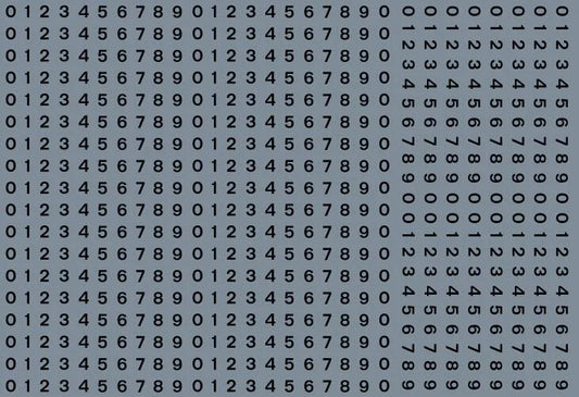 RT-ALL-0066 RAILTEC all-0066 Numeric sheet: black BR numbering (2mm high)