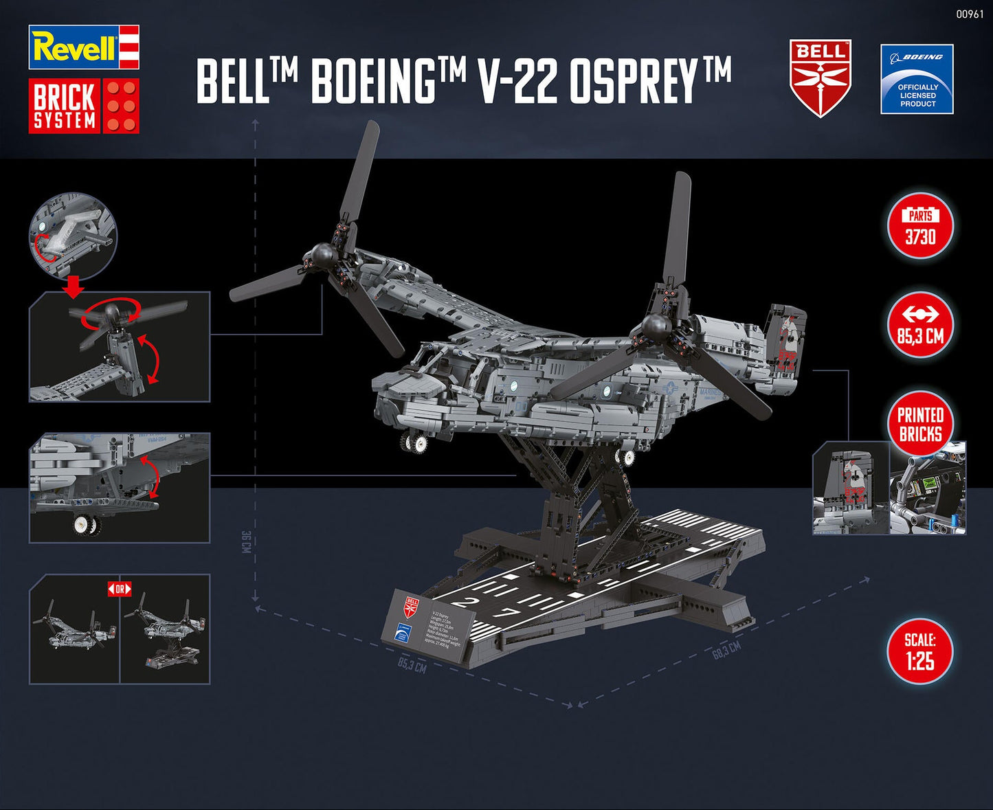 Bell Boeing V-22 Osprey Brick System Model Kit