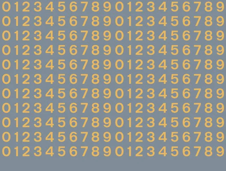 RT-ALL-0192 RAILTEC All-0192 Numeric sheet: old gold BR numbering (4mm high)