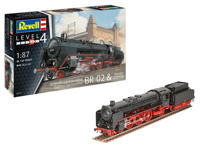 Express Locomotive BR 02 & Tender 2'2' T30 (1:87 Scale) Model Kit