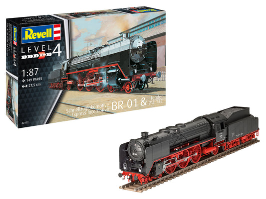 Express Locomotive BR 01 & Tender 2'2' T32 (1:87 Scale) Model Kit