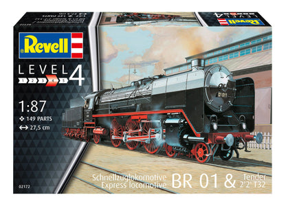 Express Locomotive BR 01 & Tender 2'2' T32 (1:87 Scale) Model Kit