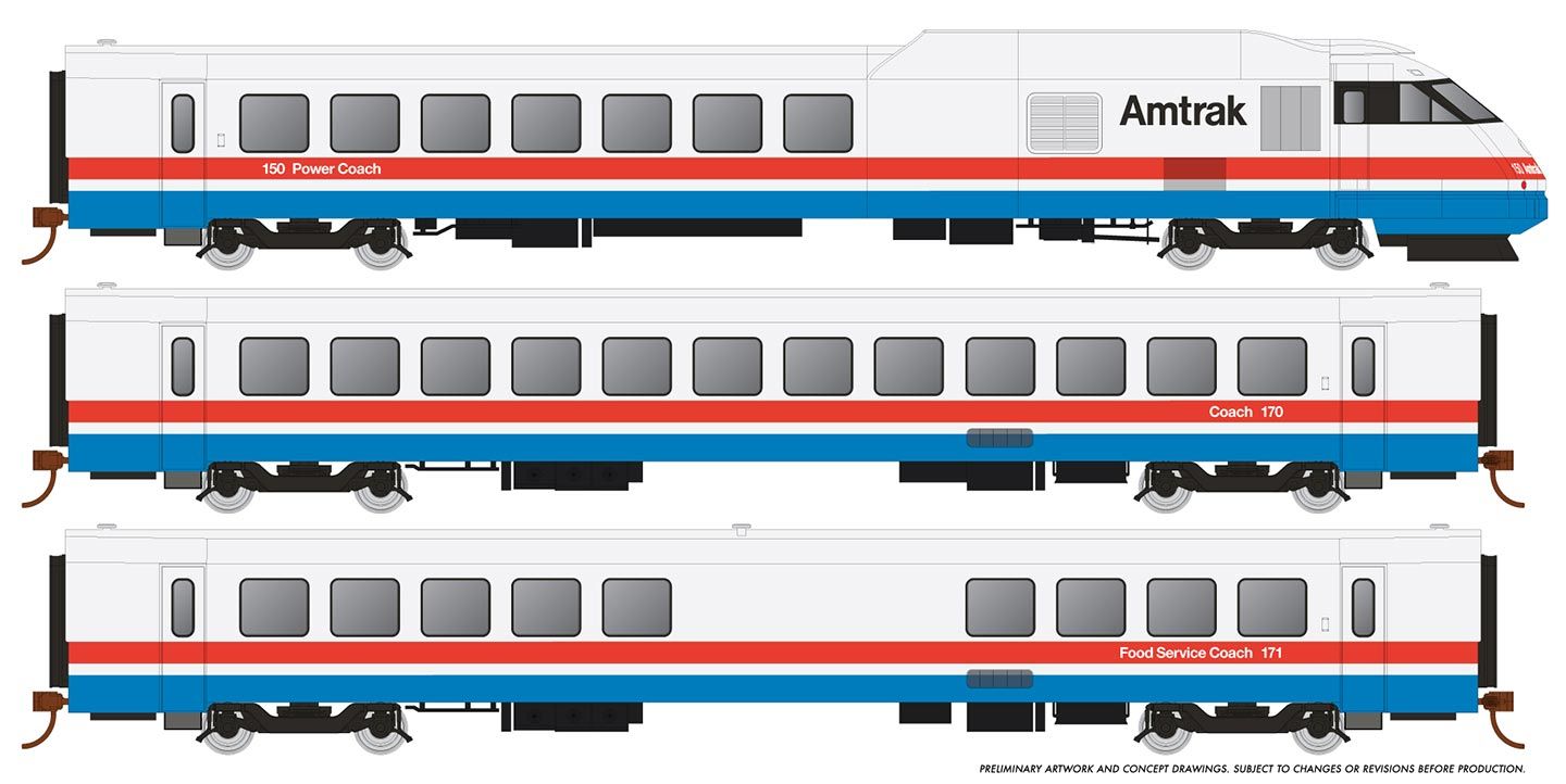 025501 HO RTL Turboliner (DCC/Sound) - Set #1 - Phase III Early