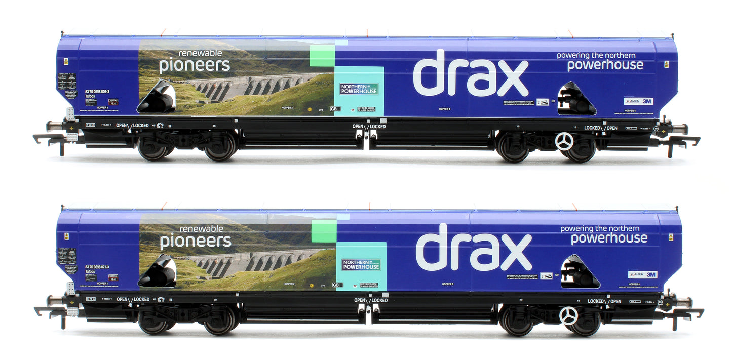 Pre-Owned Drax Biomass Wagon Pack 83700698071-3 & 83700698009-3