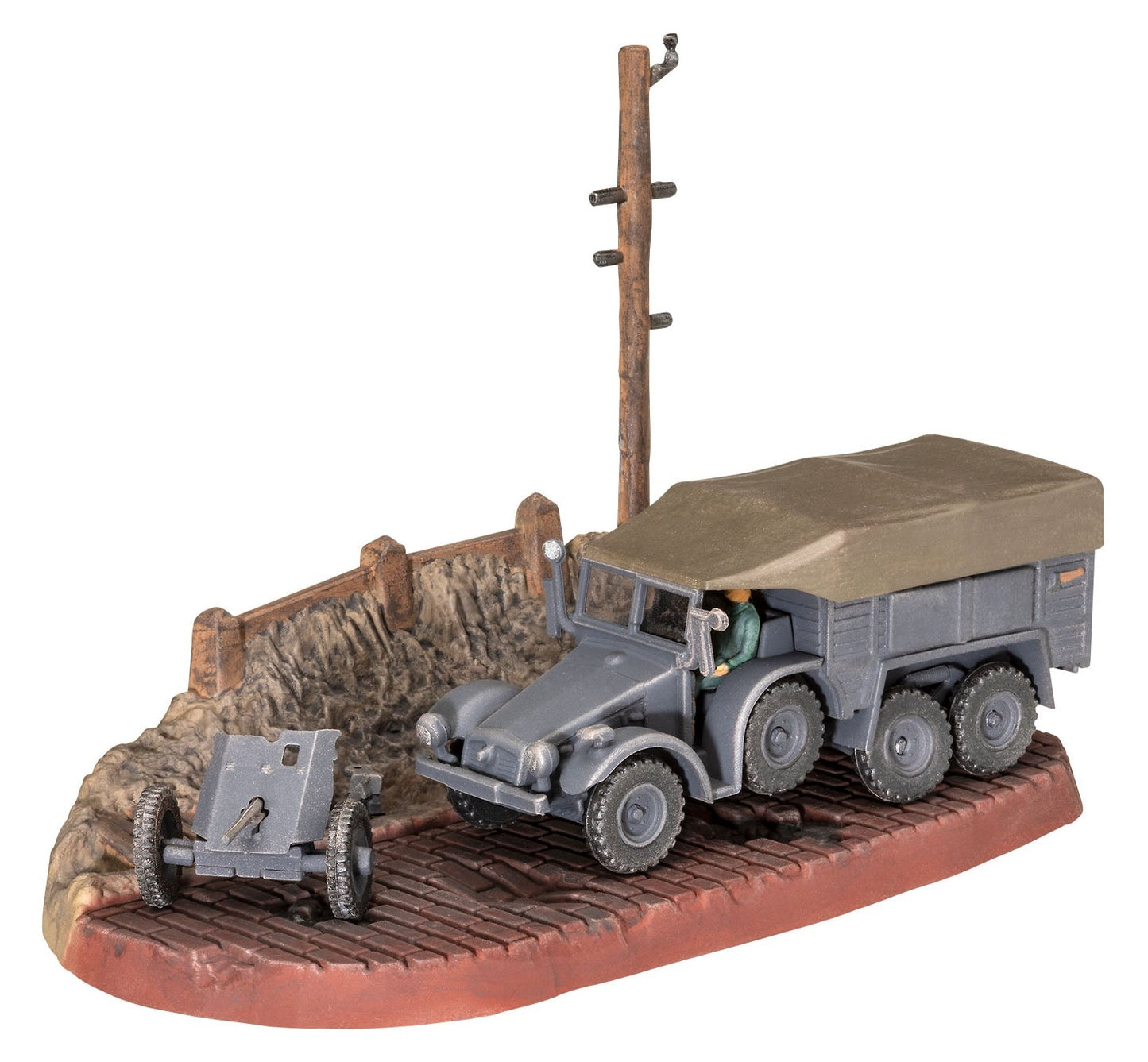 German Krupp Protze KFZ 69 W/3.7CM PAK (1:76 Scale) Model Kit