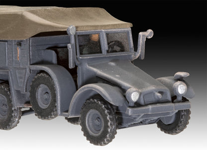 German Krupp Protze KFZ 69 W/3.7CM PAK (1:76 Scale) Model Kit