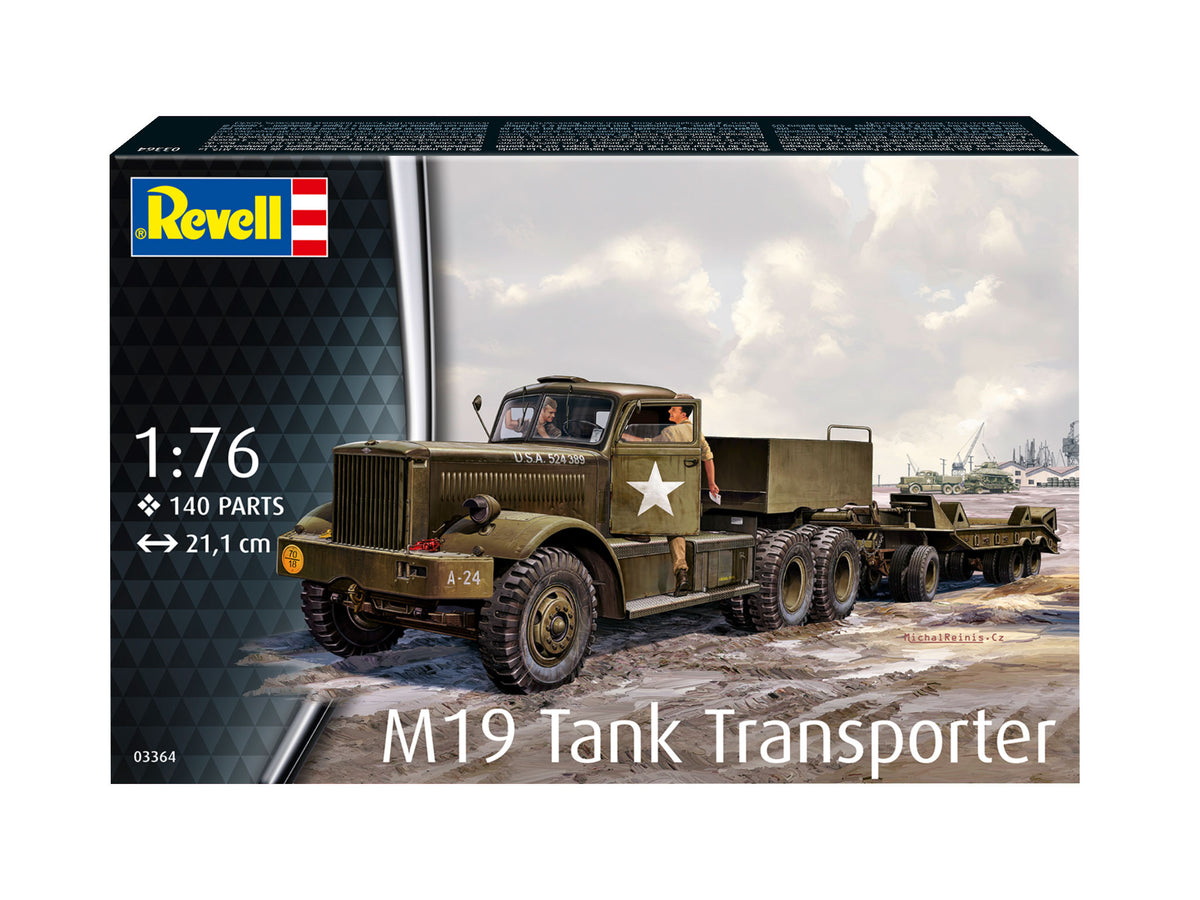 M19 Model Kit Revell 03364 M19 Tank Transporter Model Kit – Rails