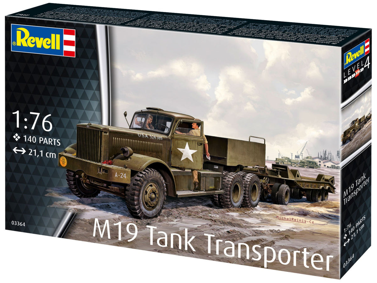 M19 Model Kit Revell 03364 M19 Tank Transporter Model Kit – Rails