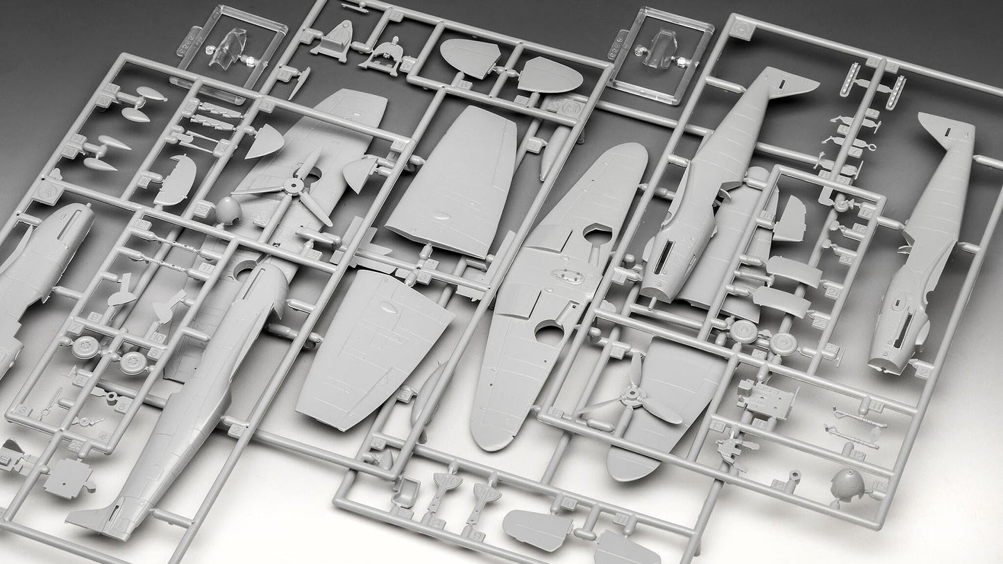 Combat Set Messerschmitt Bf109G-10 & Spitfire Mk.V Model Kit