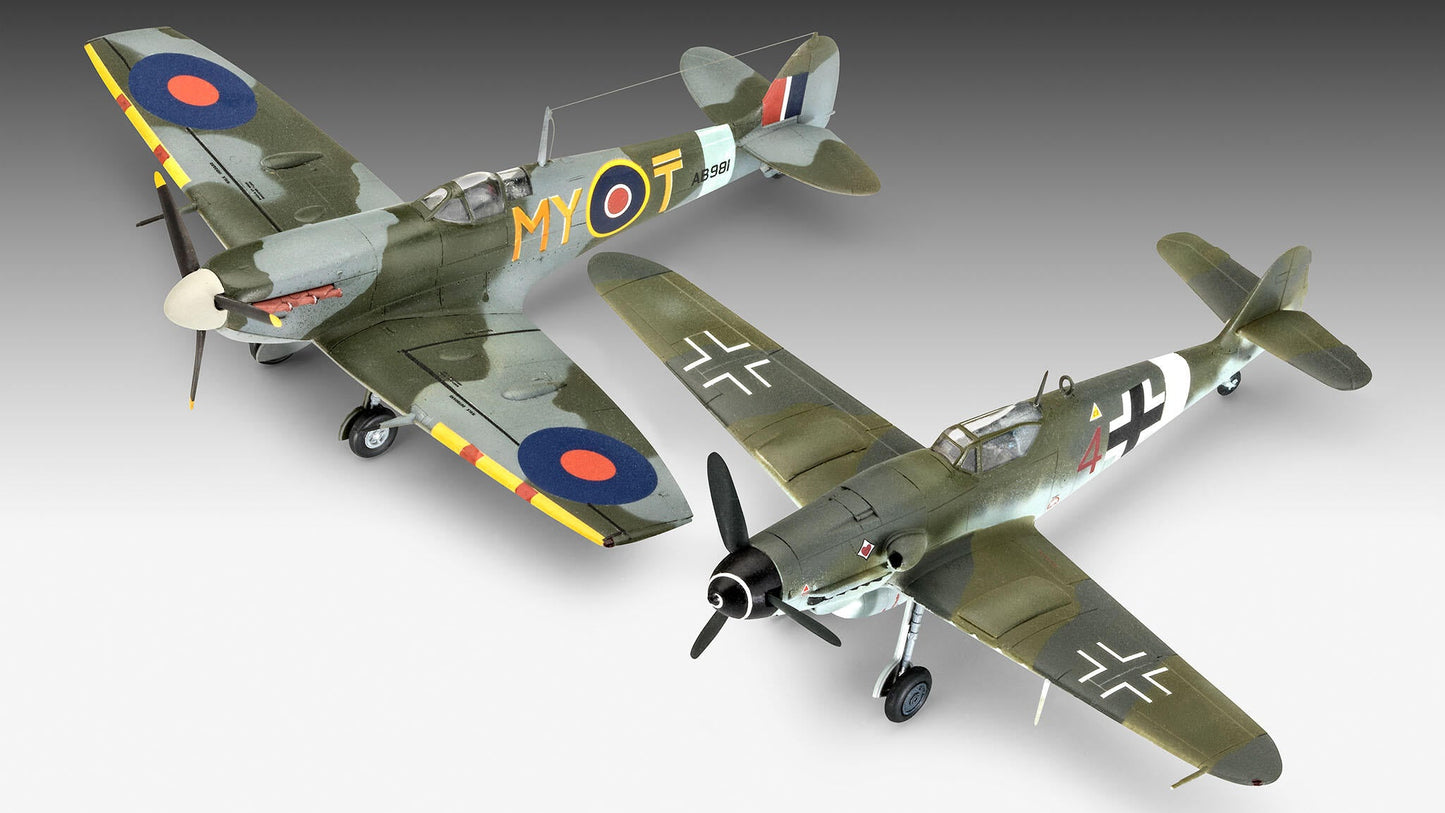 Combat Set Messerschmitt Bf109G-10 & Spitfire Mk.V Model Kit