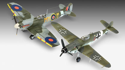 Combat Set Messerschmitt Bf109G-10 & Spitfire Mk.V Model Kit