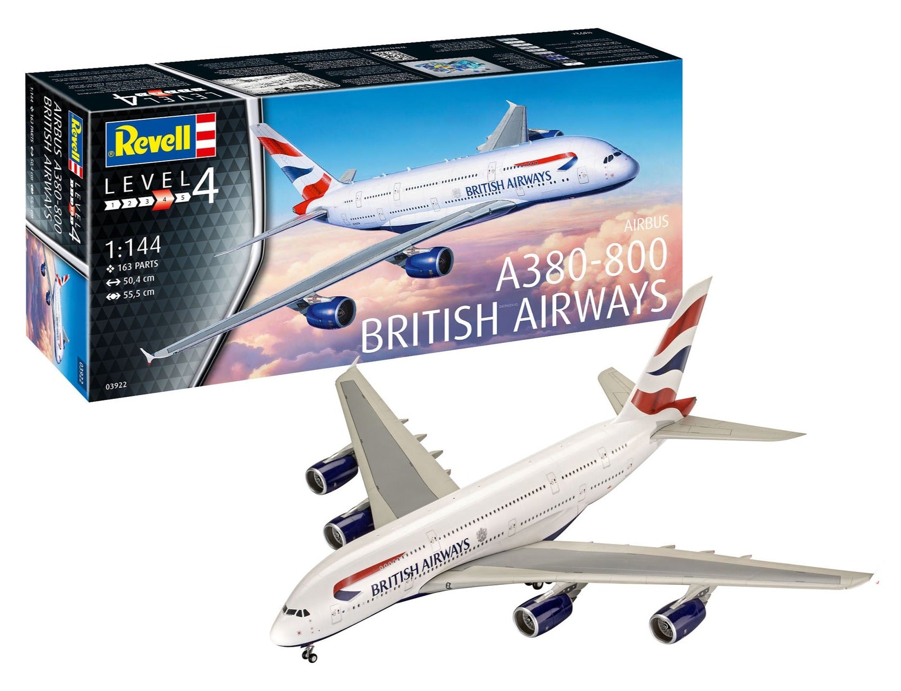 Revell Airbus A380 800 British Airways 1 144 Scale Model Kit Rails of Sheffield
