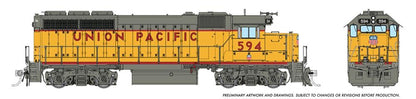 HO EMD GP40 (DC/DCC/Sound): Union Pacific: #594