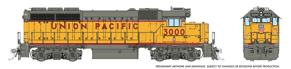 HO EMD GP40 Mother+Slug (DC/DCC/Sound): Union Pacific: #3000 + #S-300