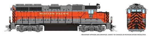 HO EMD GP40 Western Pacific - Zephyr: #3502 - DCC Sound