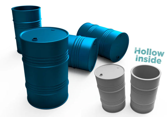 OO Gauge Oil Drums (Pack of 15) - Unpainted