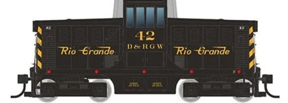 HO GE 44 Tonner (DC/Silent): Rio Grande - Black & Yellow: #38