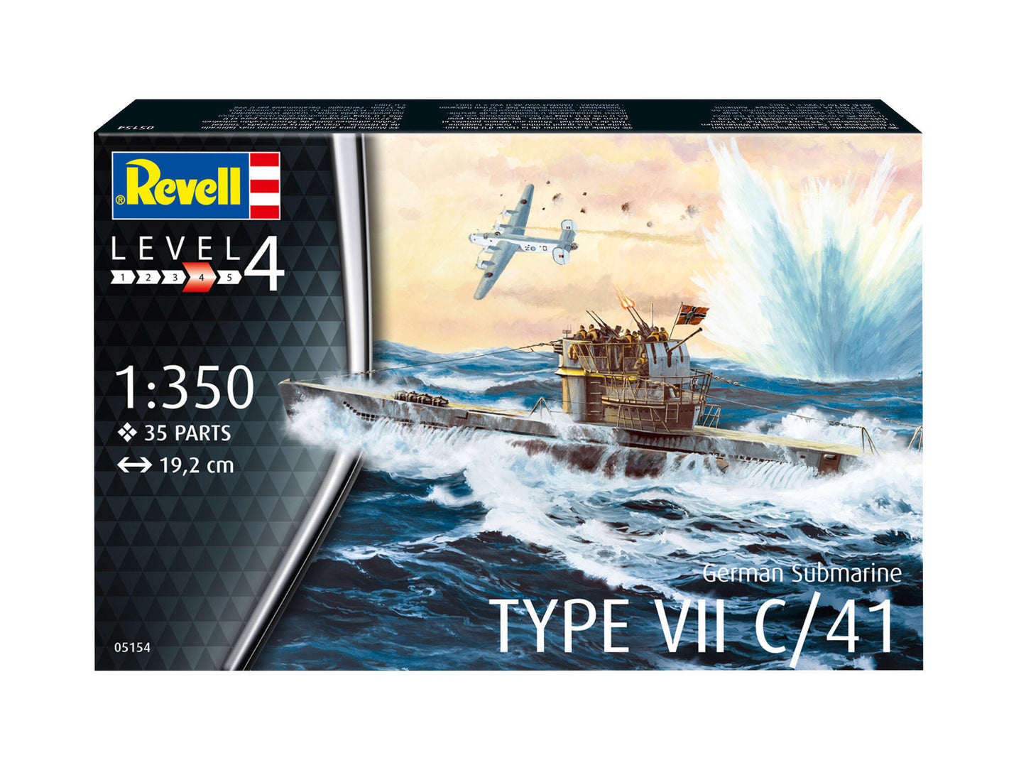 05154 German Submarine Type VII C/41 Model Kit