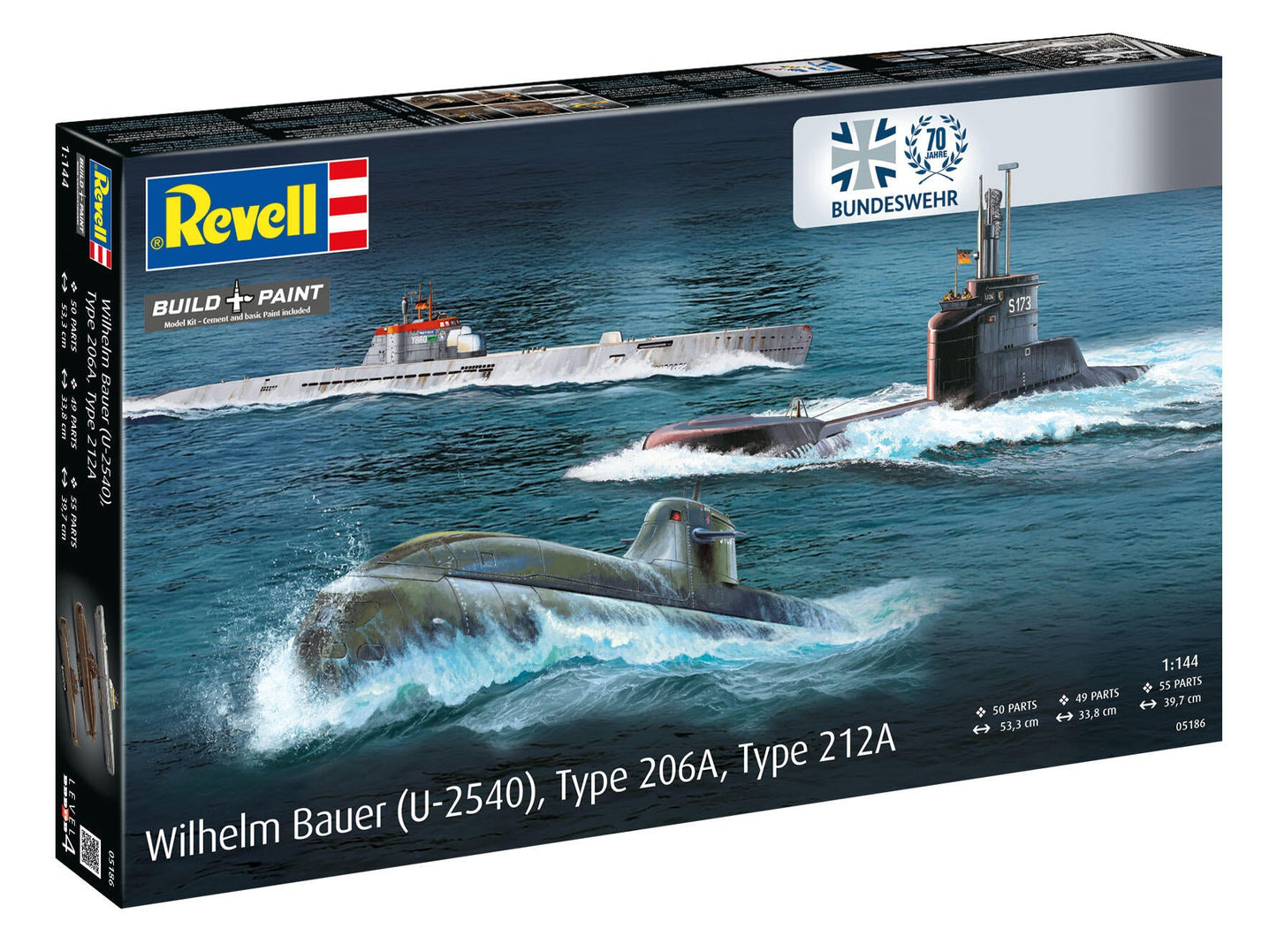 70 years of the German Armed Forces: Wilhelm Bauer, Type 206A, Class2 Model Kit