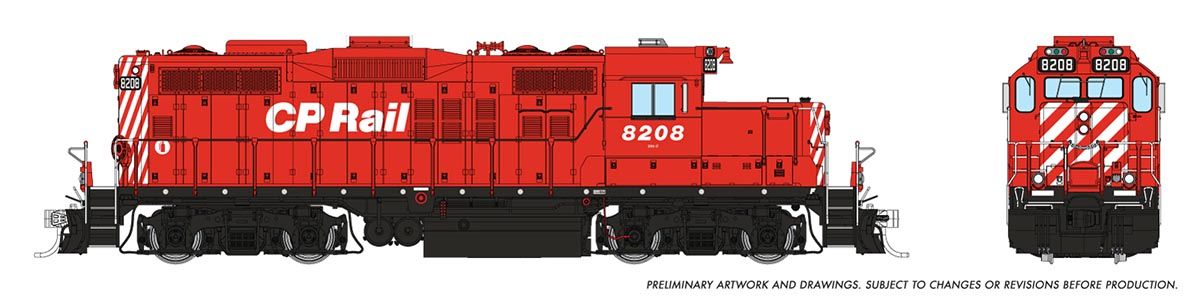 HO GP9u (DC/DCC/Sound): CP - No Multimark: #8208