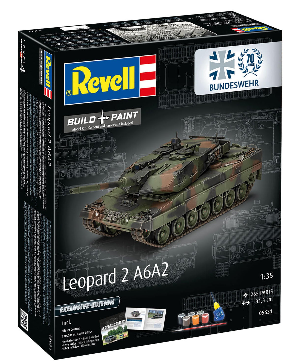 70 years of the German Armed Forces: Leopard 2 A6A2 "Exclusive Edi Model Kit