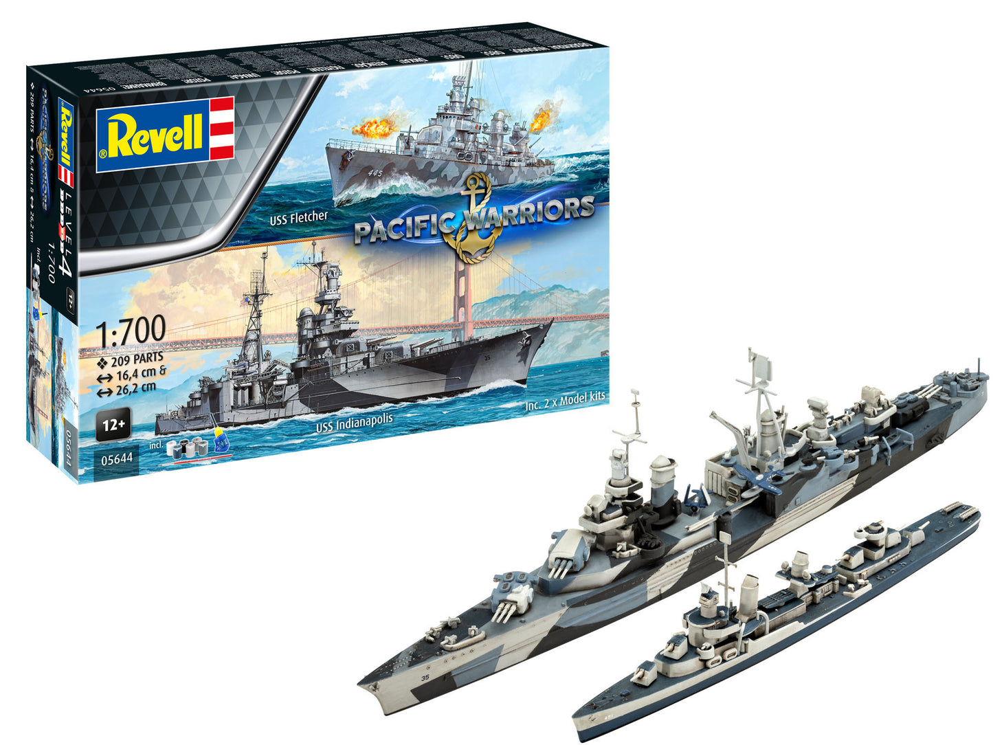 Gift Set Pacific Warriors (USS Fletcher & Indianapolis) Model Kit
