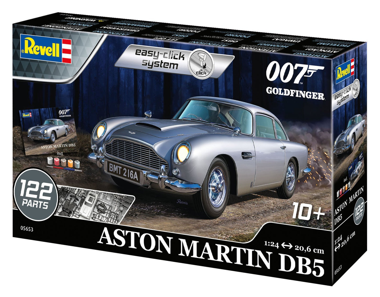 James Bond Aston Martin DB5 Goldfinger Easy-Click (1:24) Model Kit