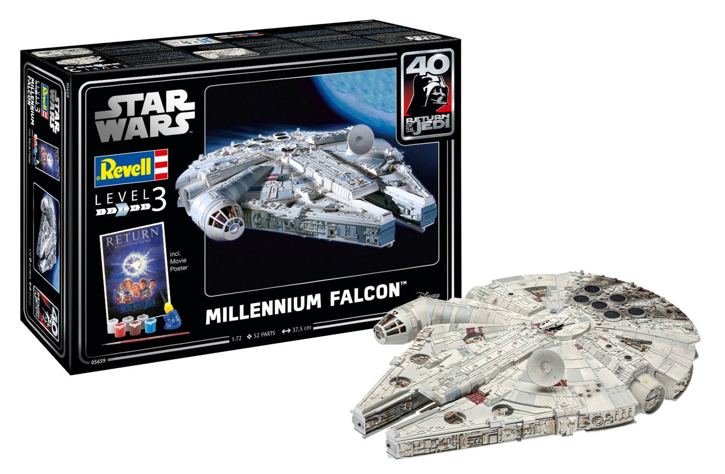 Return of the Jedi 40th Millennium Falcon (1:72 Scale) Model Kit