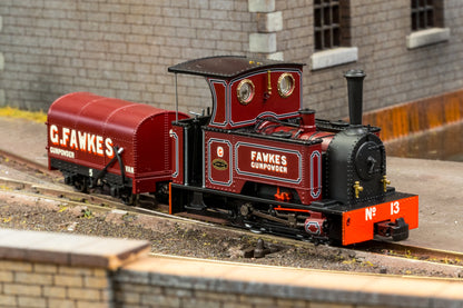 986505 Sirdar Class 0-4-0 Kerr, Stuart & Co. Long-Tank Lined Burnt Orange Steam Locomotive - DCC Fitted
