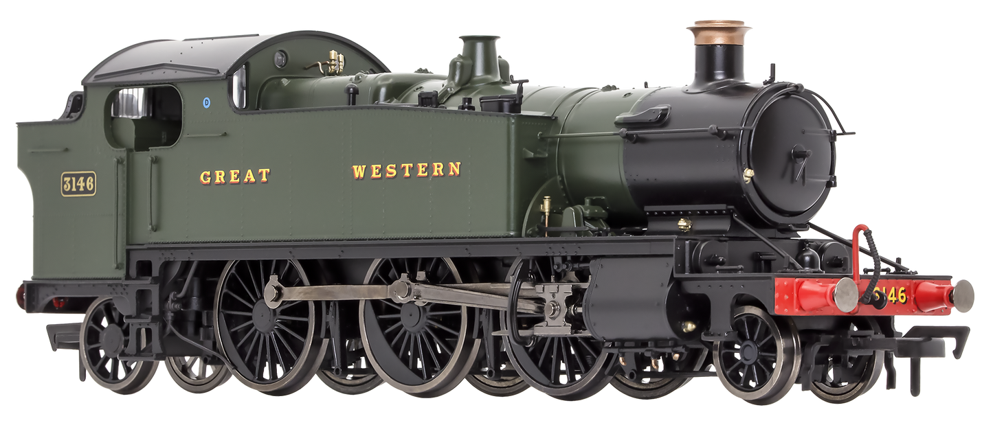 Large Prairie 3146 GWR Green Great Western Steam Locomotive