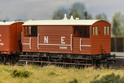 975006 GCR 15T 6w Brake - LNER Bauxite pre-1936 No.136988