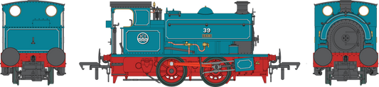 4S-024-010S Hawthorn Leslie 0-4-0ST Lined Blue 'Taw' ICI Roundel Steam Tank Locomotive - DCC Sound