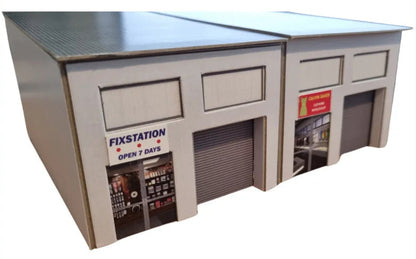 1:76 Scale Modern Industrial Units Model Card Kit (Pack of 2)