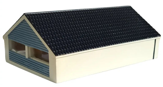 076-1001 1:76 Scale Hand Painted Resin Modern Bungalow Model