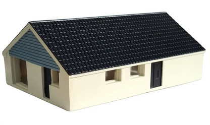 076-1001 1:76 Scale Hand Painted Resin Modern Bungalow Model