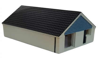 076-1001 1:76 Scale Hand Painted Resin Modern Bungalow Model