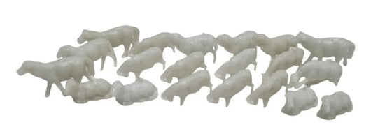 1:76 Scale Unpainted Sheep (20 Pack)