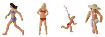 076-510 1:76 Scale Premium Bathing Figures (8 Pack)
