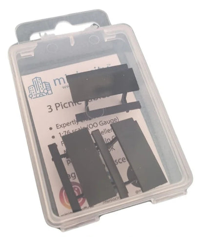 1:76 Scale Picnic Tables (Pack of 3)