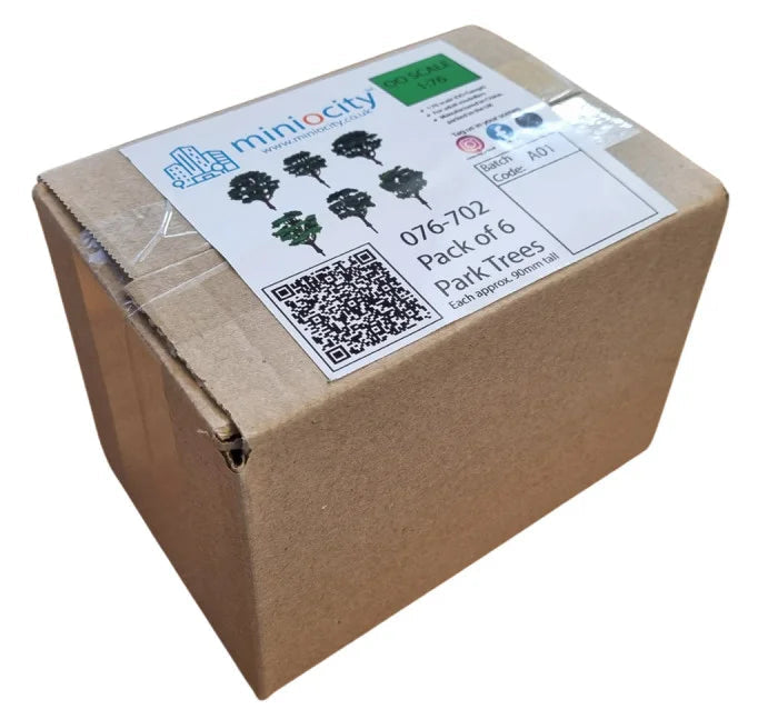 1:76 Scale Park Trees Scenery (Pack of 6)