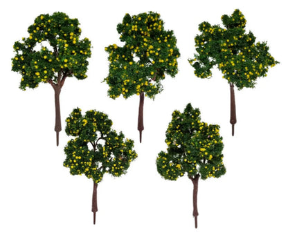 1:76 Scale Yellow Fruit Trees Scenery (Pack of 5)