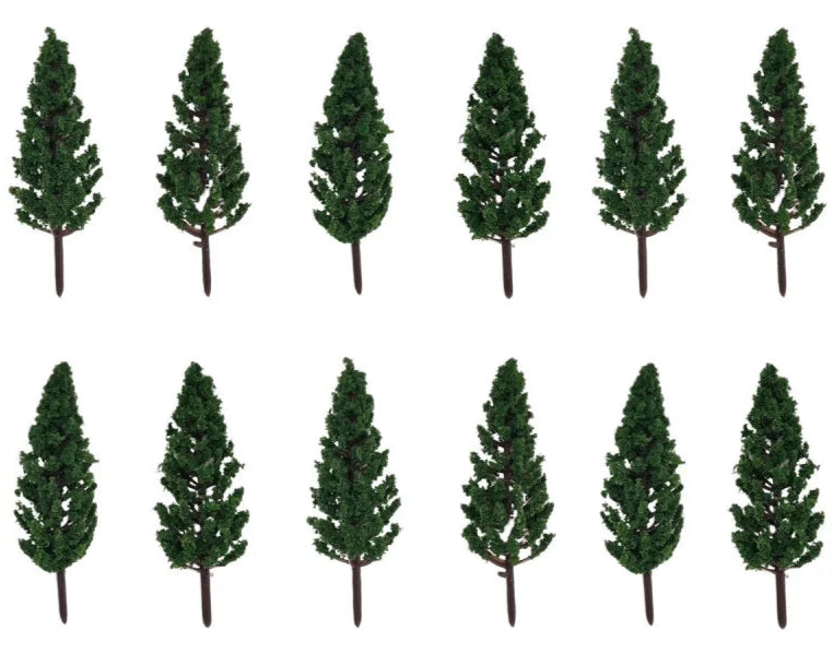 1:76 Scale Pine Trees Scenery (Pack of 12)