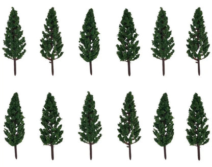 1:76 Scale Pine Trees Scenery (Pack of 12)