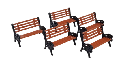 1:76 Scale Park Benches (Pack of 5)