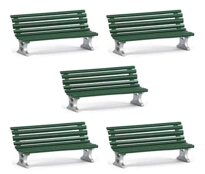 1:76 Station Benches - Green