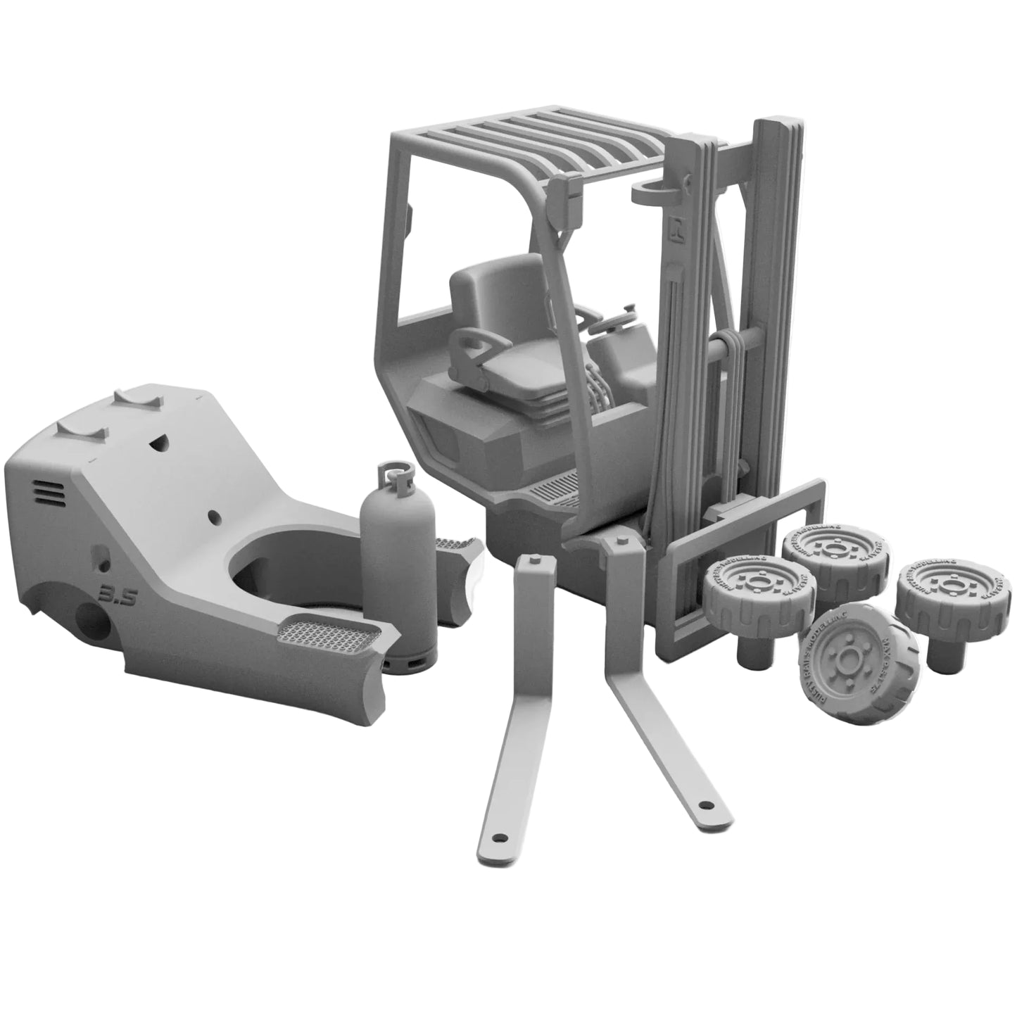 RRM079 OO Gauge Forklift (Single Pack) - Unpainted